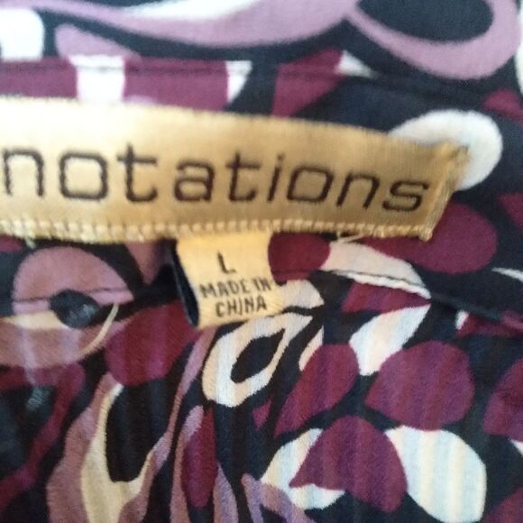 Notations button up  floral blouse - Picture 3 of 11
